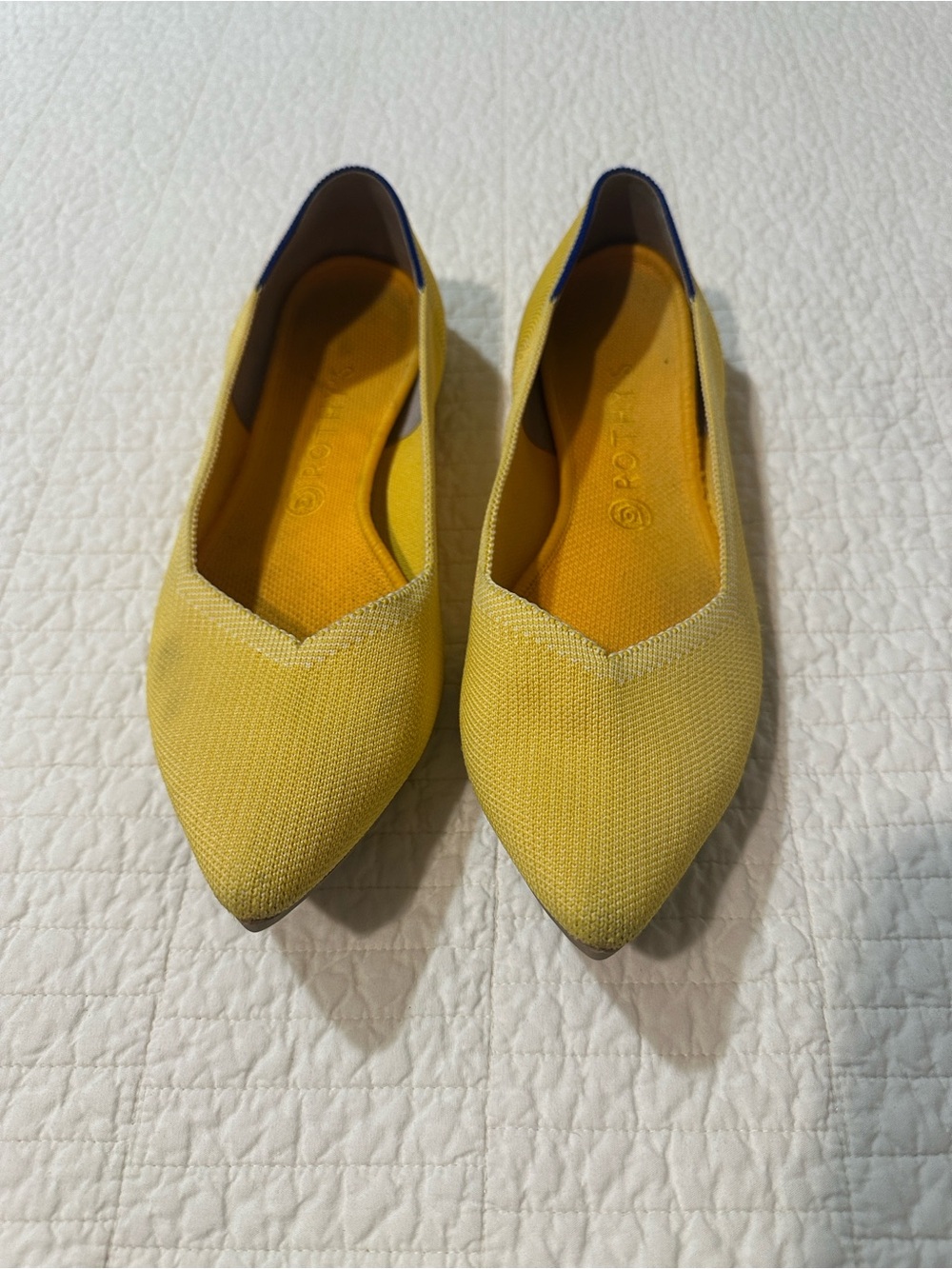 Rothy’s The Point Flat Marigold Mustard size 12 pointed toe - Picture 6 of 6